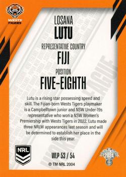2024 NRL Traders Titanium - World In League Parallel #WLP53 Losana Lutu Back